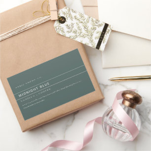 EINFACHER ELEGANTER MINIMAL MODERNER DUSKY GRAU BL RECHTECKIGER AUFKLEBER
