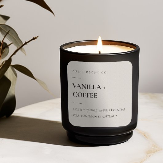 EINFACHER ELEGANTER MINIMAL MODERNER DUSKY WEISS QUADRATISCHER AUFKLEBER