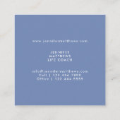 Einfacher eleganter minimaler schicker quadratische visitenkarte (Rückseite)