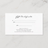 Einfacher eleganter minimaler visitenkarte (Rückseite)