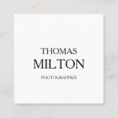 Einfacher eleganter Minimalistischer moderner QR Quadratische Visitenkarte (Vorderseite)