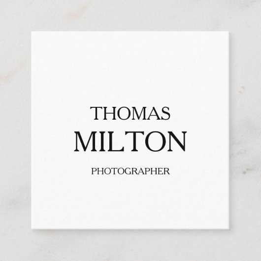 Einfacher eleganter Minimalistischer moderner QR Quadratische Visitenkarte (Vorderseite)