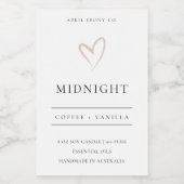 EINFACHER ELEGANTER MODERNER BLAU WEISSER HERZKAND LEBENSMITTELETIKETT (Einzelnes Label)