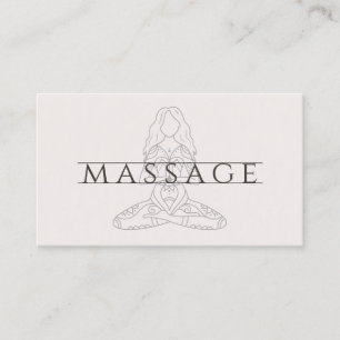 Einfacher Eleganter Moderner Massagetherapeut Lotu Visitenkarte