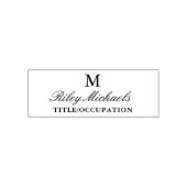 Einfacher Eleganter Monogramm-Name Titel Permastempel (Design)