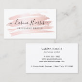 Einfacher eleganter Rosen-Goldfolien-Verfasser Visitenkarte (Vorne/Hinten)