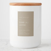 EINFACHER ELEGANTER RUSTISCHER KRAFT MINIMAL MODER LEBENSMITTELETIKETT (Vorderseite)