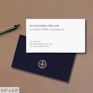 Einfacher Eleganter Steuerberater CPA Visitenkarte