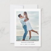 Einfacher Eleganter Text und Foto | Hochzeit Save The Date (Vorderseite)