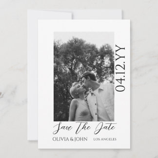 Einfacher Eleganter Text und Foto | Save The Date