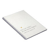 EINFACHER ELEGANTER weißer TYPOGRAPHISCHER TEXT NU Notizblock (Rechte Seite)