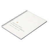 EINFACHER ELEGANTER weißer TYPOGRAPHISCHER TEXT NU Notizblock (Linke Seite)