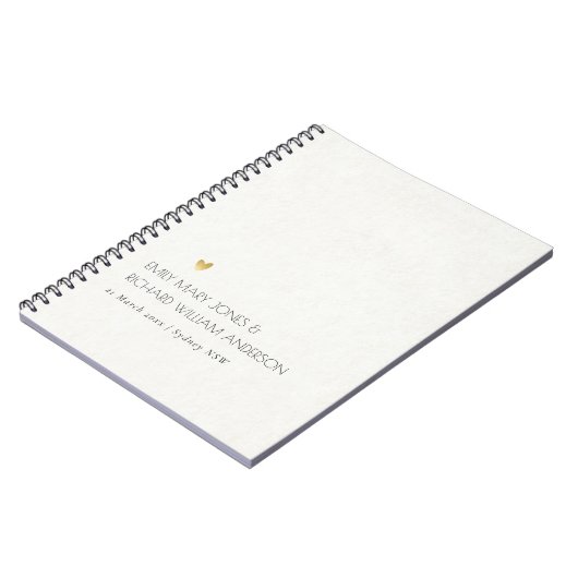 EINFACHER ELEGANTER weißer TYPOGRAPHISCHER TEXT NU Notizblock (Linke Seite)