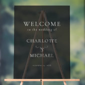 EINFACHER, ELEGANTER, "WILLKOMMEN"-WEDING ACRYLSCHILD (Neutral)