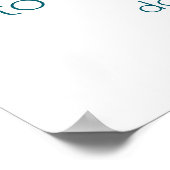 Einfacher Empfang | Aquamarines Aqua-Event Poster (Ecke)