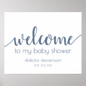 Einfacher Empfang | Dusty Blue Any Event Poster (Vorne)