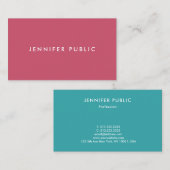 Einfacher Entwurfs-Schablonen-Trend färbt Visitenkarte (Vorne/Hinten)