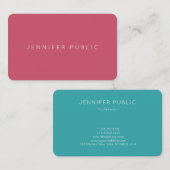 Einfacher Entwurfs-Trend färbt Schablone beruflich Visitenkarte (Vorne/Hinten)