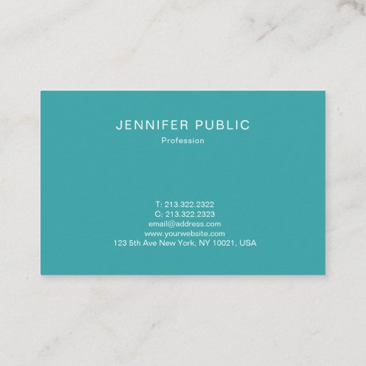 Einfacher Entwurfs-Trend färbt Schablone beruflich Visitenkarte (Rückseite)