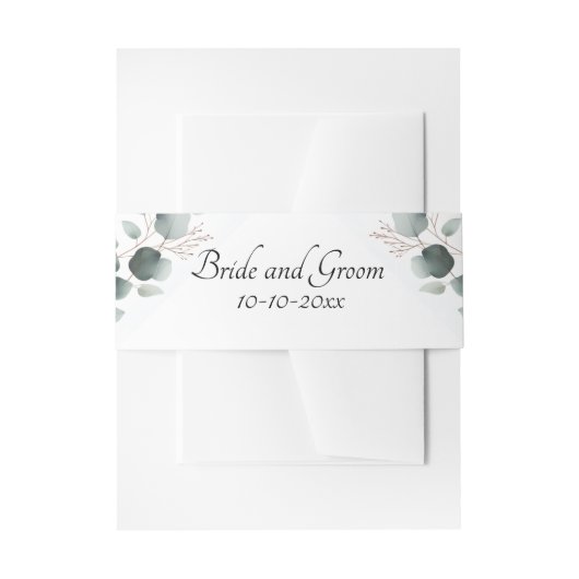 Einfacher Eukalyptus Einladungsbanderole (Vorderseite Beispiel)