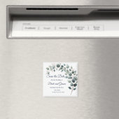 Einfacher Eukalyptus Hochzeit Save-the-Date Magnet (In Situ (Geschirrspüler))