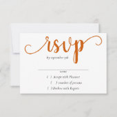 Einfacher Fall | Burnt Orange Pumpkin Blüh RSVP Karte (Vorderseite)