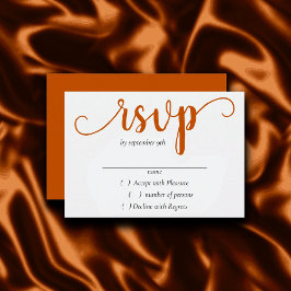 Einfacher Fall | Burnt Orange Pumpkin Blüh RSVP Karte