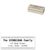 Einfacher Familienname und einfache Adresse Gummistempel (Stempel)