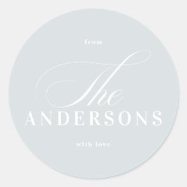 Einfacher Familienname Weihnachtsaufkleber Runder Aufkleber