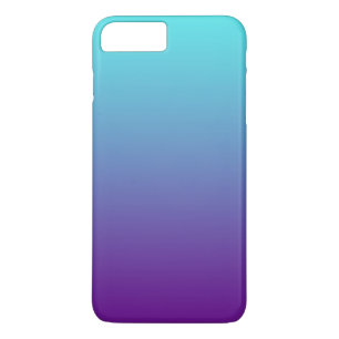 Einfacher Farbverlauf-Hintergrund Lila Türkis Blau Case-Mate iPhone Hülle