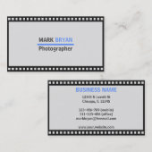 Einfacher Film-Streifen-Hintergrund für Fotografen Visitenkarte (Vorne/Hinten)