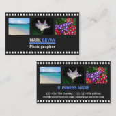 Einfacher Film-Streifen-Hintergrund für Fotografen Visitenkarte (Vorne/Hinten)