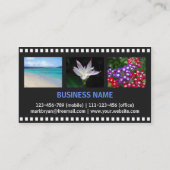 Einfacher Film-Streifen-Hintergrund für Fotografen Visitenkarte (Rückseite)