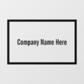 Einfacher Firmenname Hier Schwarze Textvorlage Fensteraufkleber (Blatt)