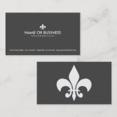 einfacher Fleur de Lys Visitenkarte (Vorne/Hinten)