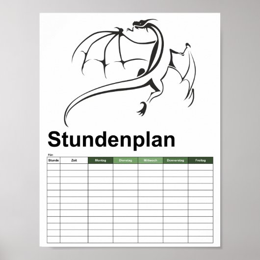 Einfacher fliegender Drache Poster (Vorne)