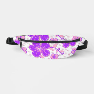 Einfacher Floral-Aquarelldruck Lila und Rosa Bauchtasche