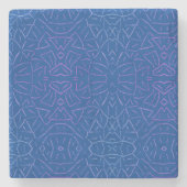 Einfacher Flutblau Steinuntersetzer (Vorderseite)