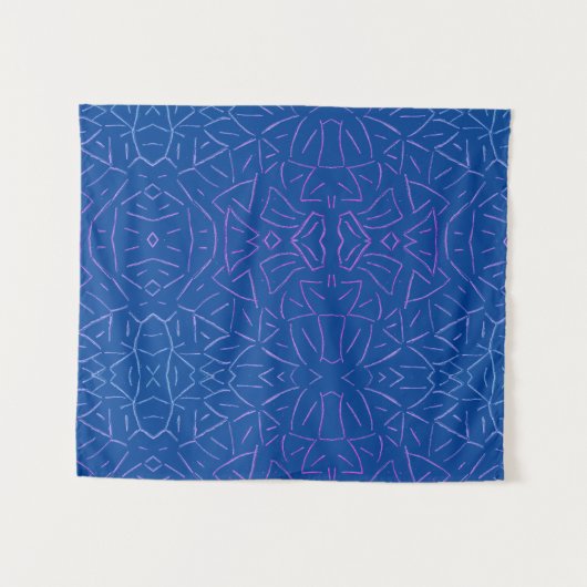 Einfacher Flutblau Wandteppich (Vorderseite (Horizontal))