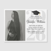 einfacher Foto Abschluss 2025 Party qr-Codemagnet Magnetkarte (Vorderseite)