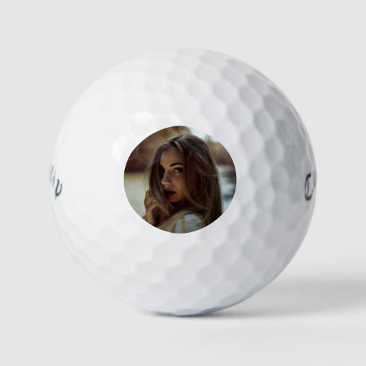 Einfacher Foto-Golfball Golfball (Vorderseite)
