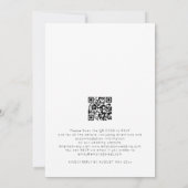 Einfacher Foto-QR-Code zur Hochzeit Einladung (Rückseite)