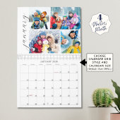 Einfacher Fotocollage-Kalender mit 4 Bildern pro M Kalender