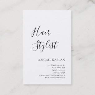 Einfacher Friseur Modern Minimalistisch Elegant Visitenkarte