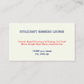 Einfacher Friseursalon Visitenkarte (Rückseite)