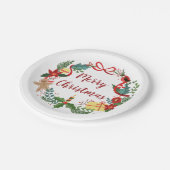 Einfacher fröhlicher PapierTeller des (Schrägansicht)