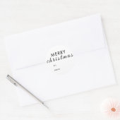 Einfacher, fröhlicher Weihnachtsgeschenkname Runder Aufkleber (Umschlag)