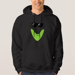 Einfacher Frosch Cooler Frosch Gesicht Tierdruck F Hoodie
