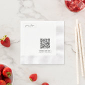 Einfacher gebrandeter Geschäftslogo-QR-Code Werbea Serviette (Beispiel)