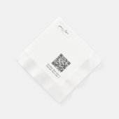 Einfacher gebrandeter Geschäftslogo-QR-Code Werbea Serviette (Ecke)